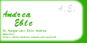 andrea eble business card